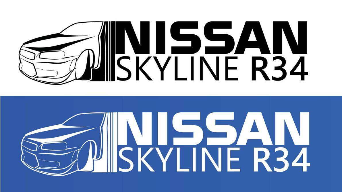 Nissan Skyline Logo - Logo Nissan R34