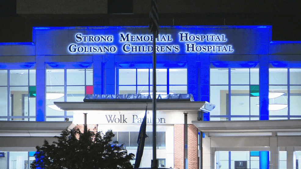 Strong Hospital Logo - Strong Memorial Hospital decked out in lights for 