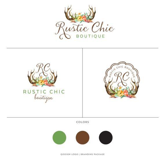 Rustic Business Logo - Rustic Branding Package Design Small Business Logo Bohemian