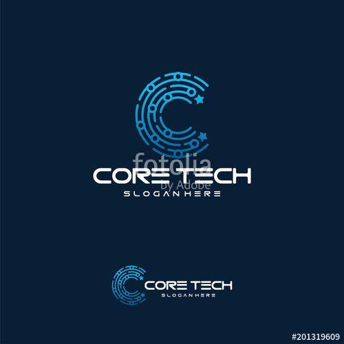 Cool Tech Logo - C initial Tech logo designs vector, Cool C Initial Wire logo ...
