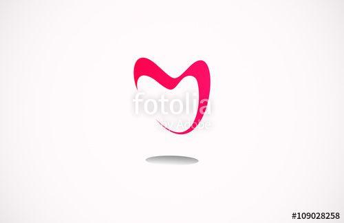 Love M Logo - Letter M Love Logo Vektor