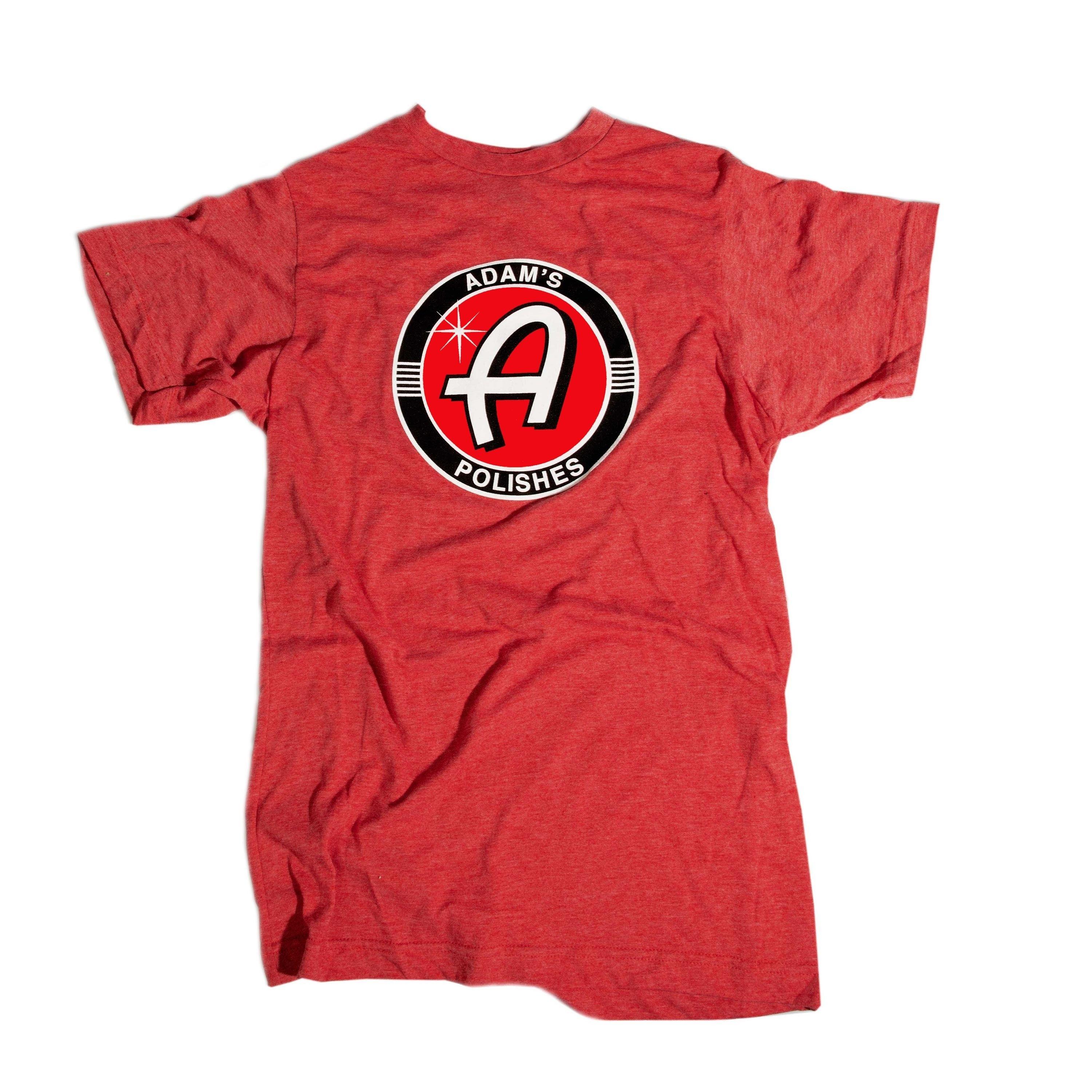 Red Clothing and Apparel Logo - Adam's Red Shirt with Classic Logo. Adam's Polishes Apparel