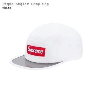 White and Red Box Logo - Supreme Pique Angler Camp White Red Box Logo Hat Cap New | eBay