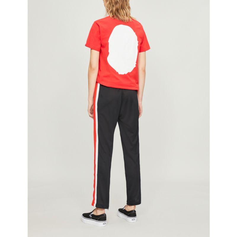 Women Clothing and Apparel Logo - In Stock BAPE - Logo-print cotton-jersey T-shirt Red - tops - Womens ...