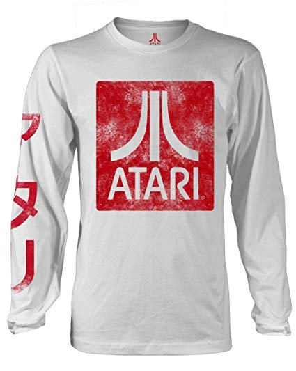 White and Red Box Logo - Amazon.com: Atari 'Red Box Logo' (White) Long Sleeve Shirt: Clothing