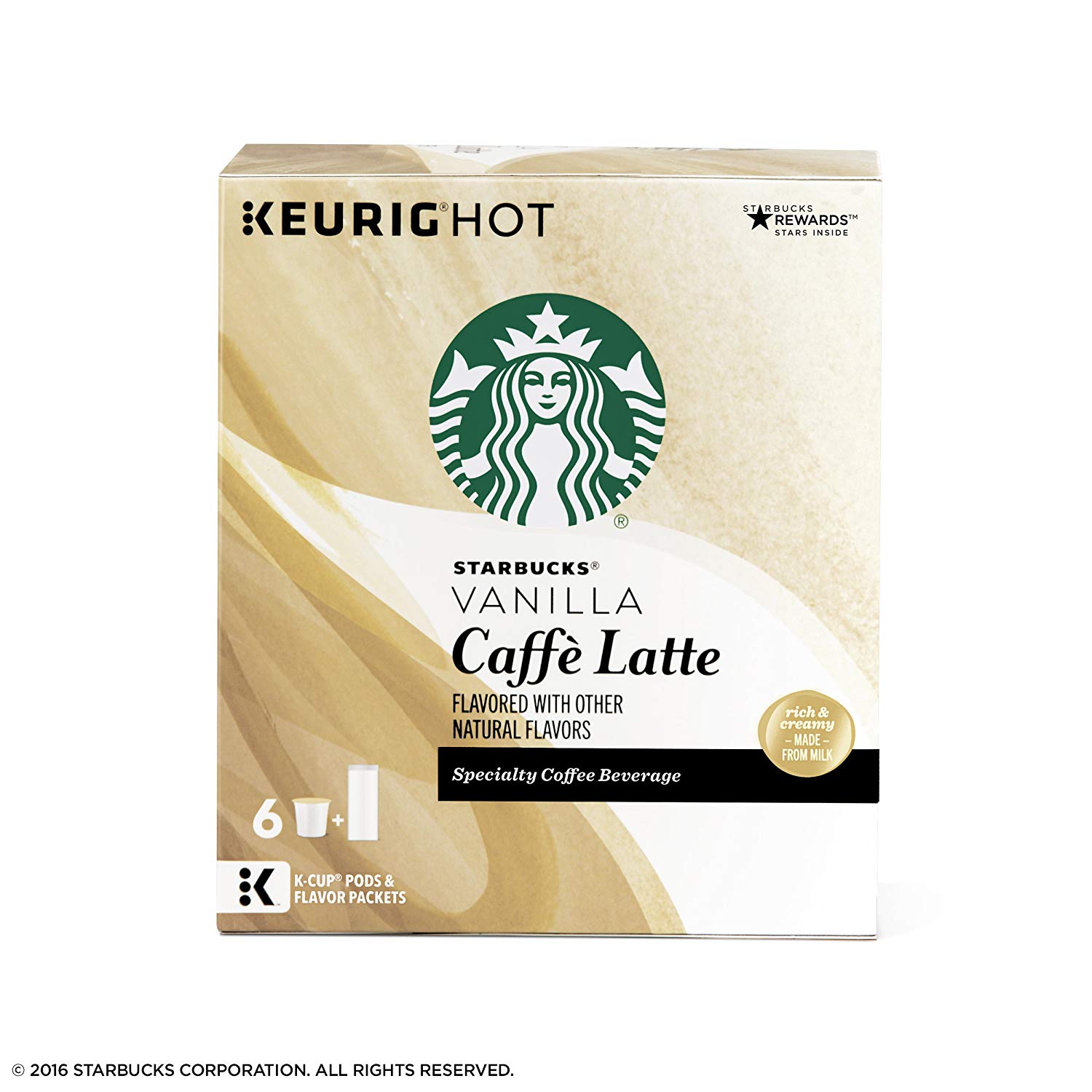 Medium Starbucks Logo - Amazon.com: Starbucks Vanilla Caffè Latte Medium Roast Single Cup ...