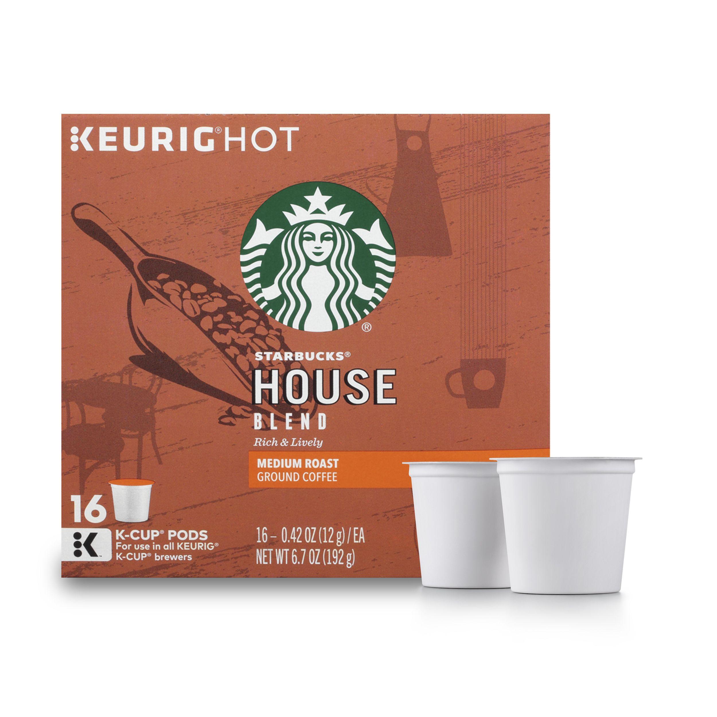 Medium Starbucks Logo - Starbucks House Blend Medium Roast Single Cup Coffee for Keurig ...