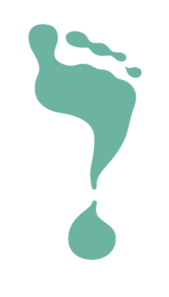 Grey Blue and Green Logo - What is a water footprint?