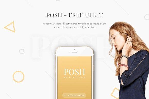 Posh Phone Logo - POSH Free PSD Mobile UI Kit
