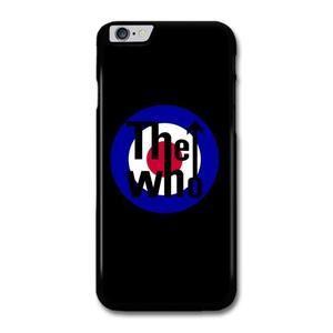 Plus White On Red Background Logo - The Who Band Blue White Red Logo Black Background coque pour iPhone