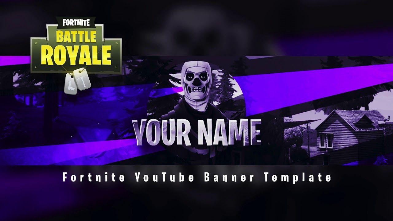 Cool Fortnite YouTube Logo - NEW FREE FORTNITE YOUTUBE BANNER TEMPLATE! Channel Art