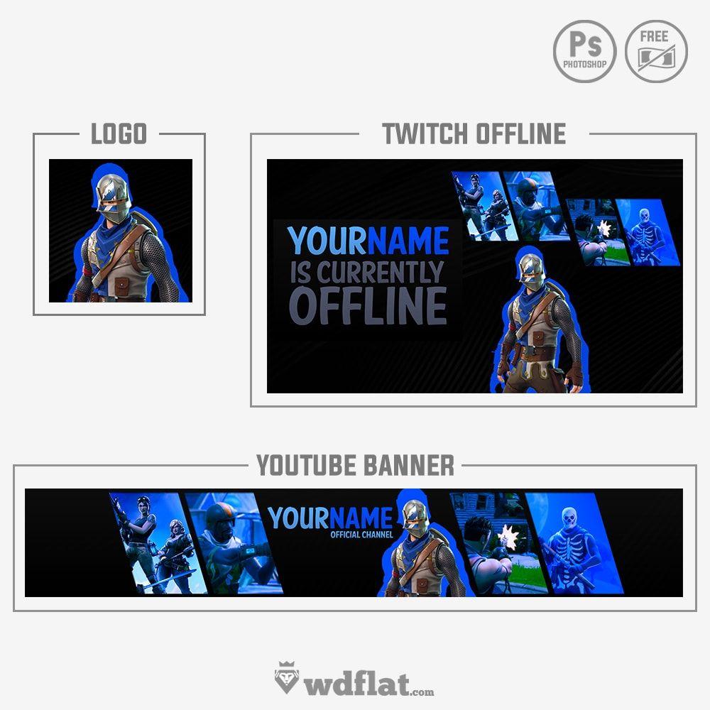 Cool Fortnite YouTube Logo - Fortnite and Logo. Twitch and Youtube Templates