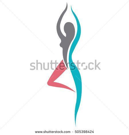 Body Logo - Woman Body and Life Style. Vector Illustration. Yoga Mind Logo