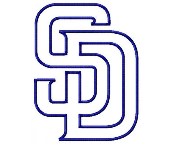San Diego Padres Logo - San Diego Padres logos machine embroidery design for instant download