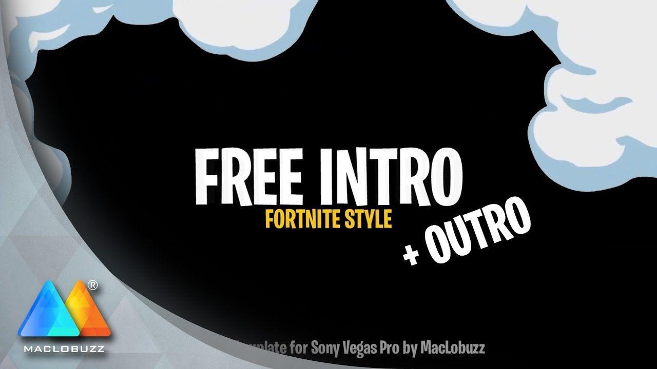 Cool Fortnite YouTube Logo - Fortnite Style Intro + Outro Template in 60 FPS Sony Vegas