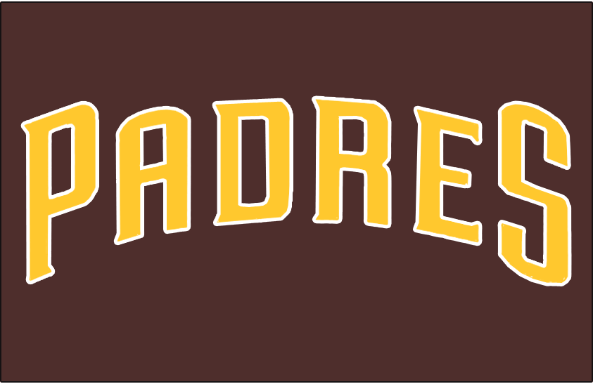 Padres Logo - San Diego Padres Jersey Logo (2016) - PADRES arched in yellow on ...