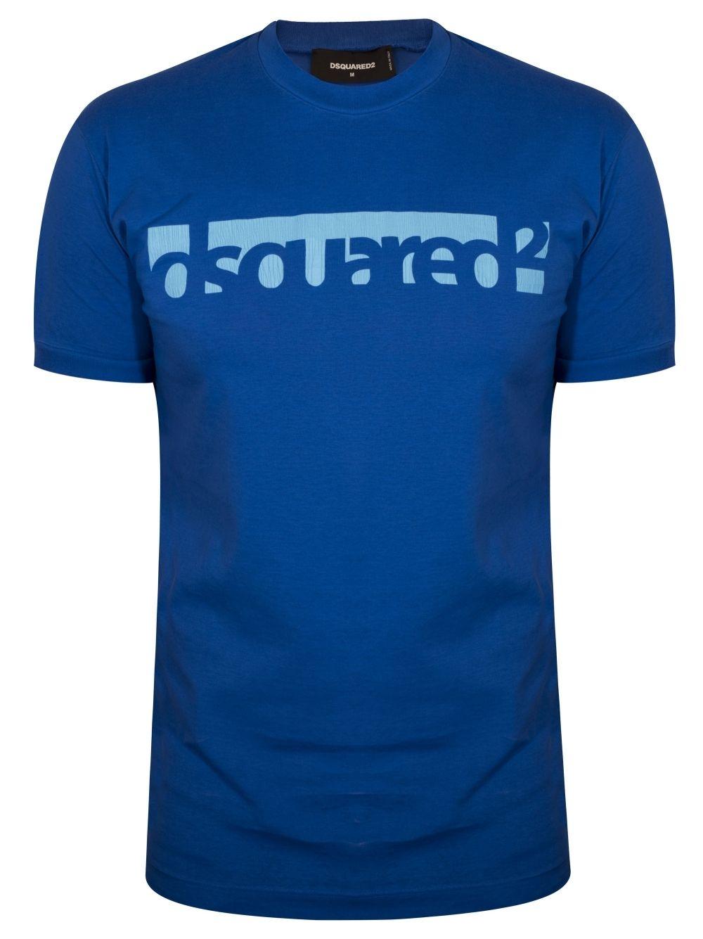 Royal Blue Logo - DSQUARED2 Royal Blue Logo T-Shirt | Designerwear