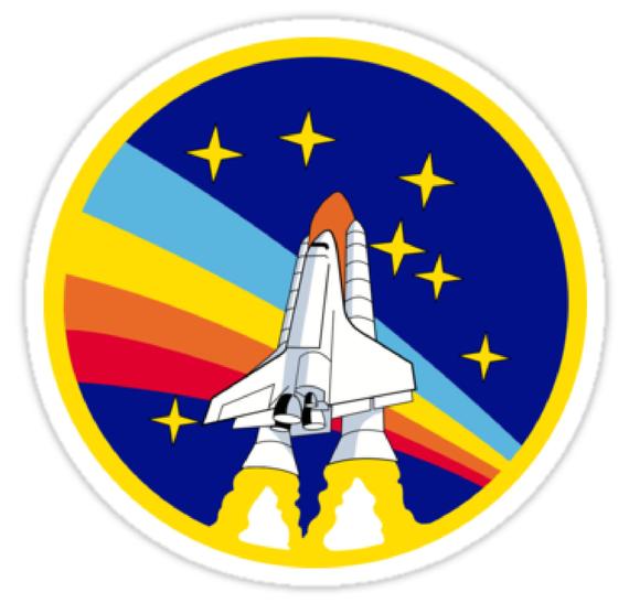 NASA Rocket Logo - NASA Rocket Logo Sticker decor Decal Sticker 5 X 5