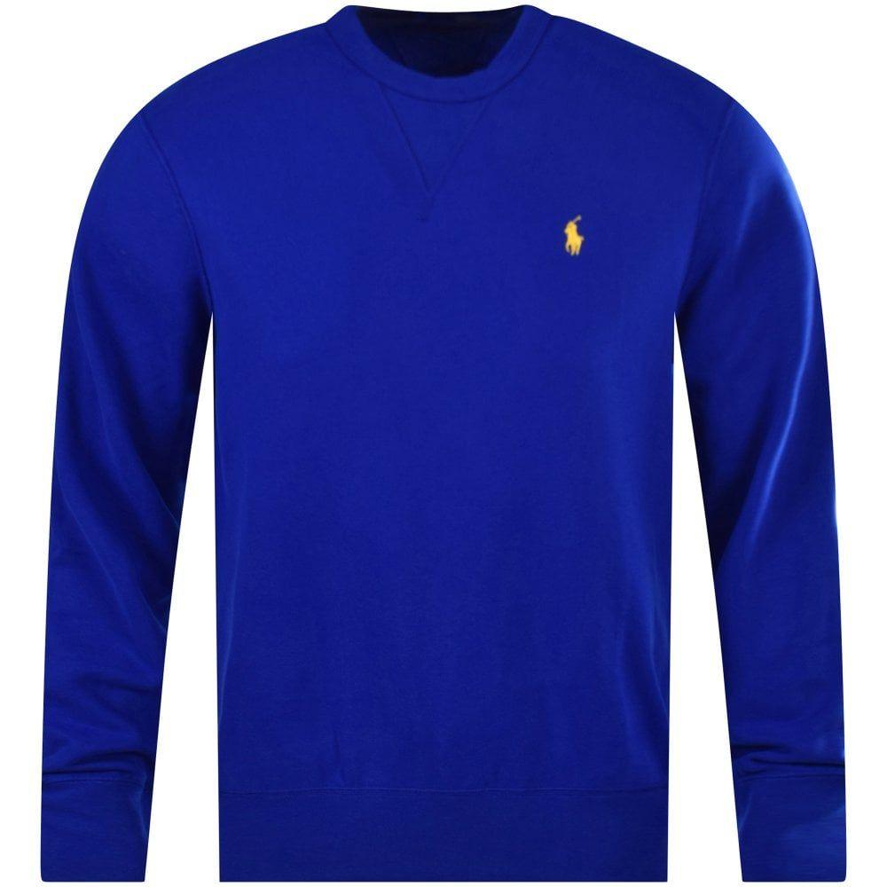 Royal Blue Logo - POLO RALPH LAUREN Royal Blue Logo Cotton Sweatshirt - Men from ...