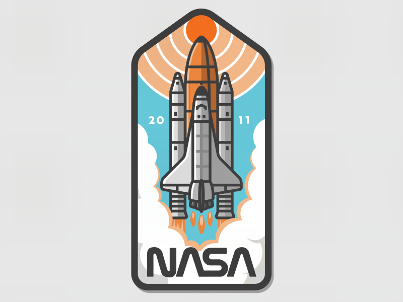 NASA Rocket Logo - Nasa Badge Shuttle Animation