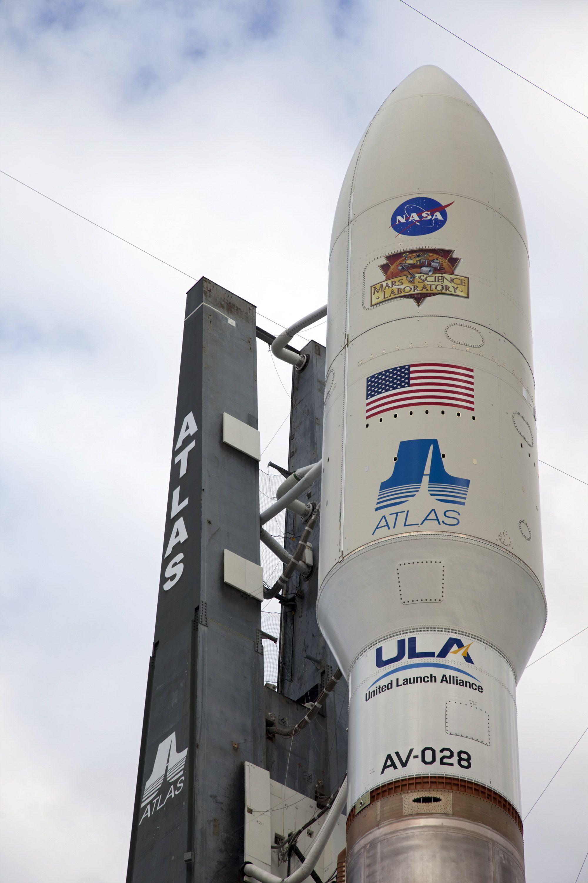 Shuttle Launch NASA Logo - Close-up of Atlas V – NASA's Mars Exploration Program
