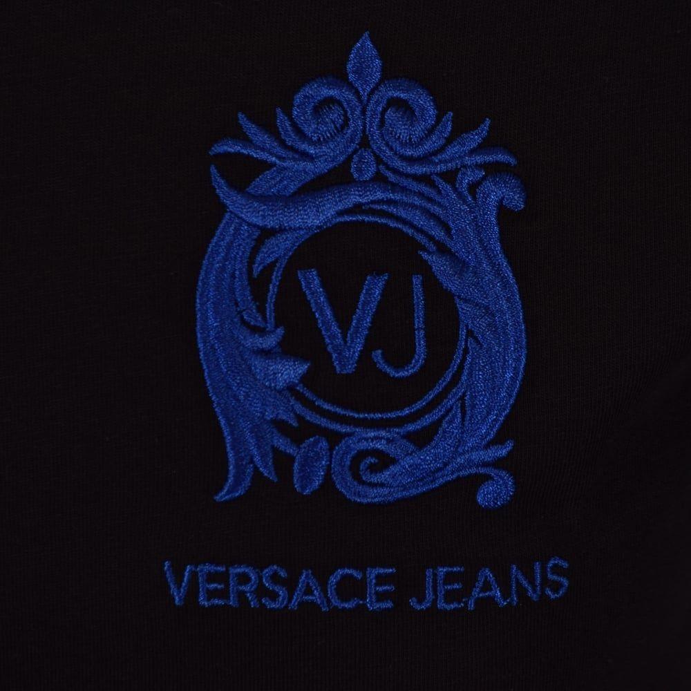 Royal Blue Logo - VERSACE JEANS Versace Jeans Black/Royal Blue Logo Tee - Men from ...