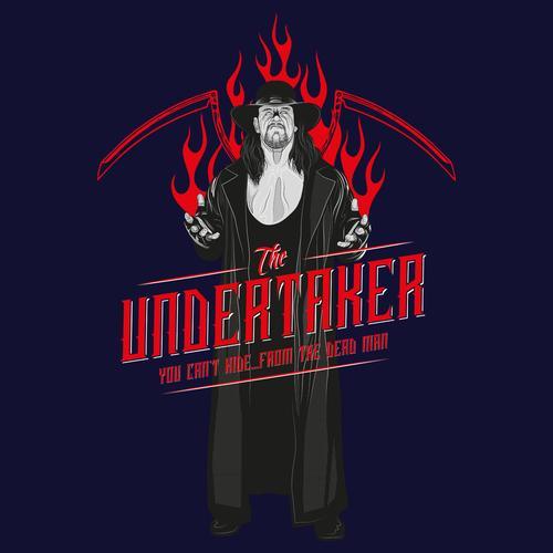WWE Undertaker Logo - WWE Black Label Undertaker Official Men's T-shirt (Navy) – Urban Species