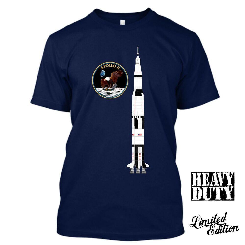 NASA Rocket Logo - ANNIVERSARY SATURN V I Love NASA Apollo 11 Astronomy Rocket 5 T