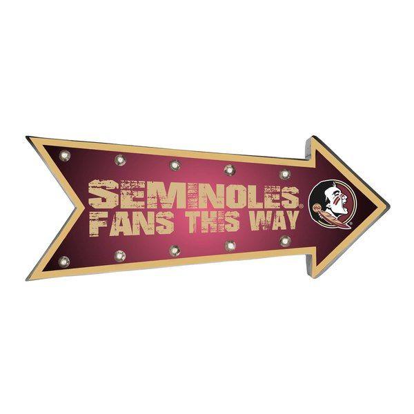 Florida State Arrow Logo - Florida State Seminoles Arrow Marquee Sign. Official Florida State