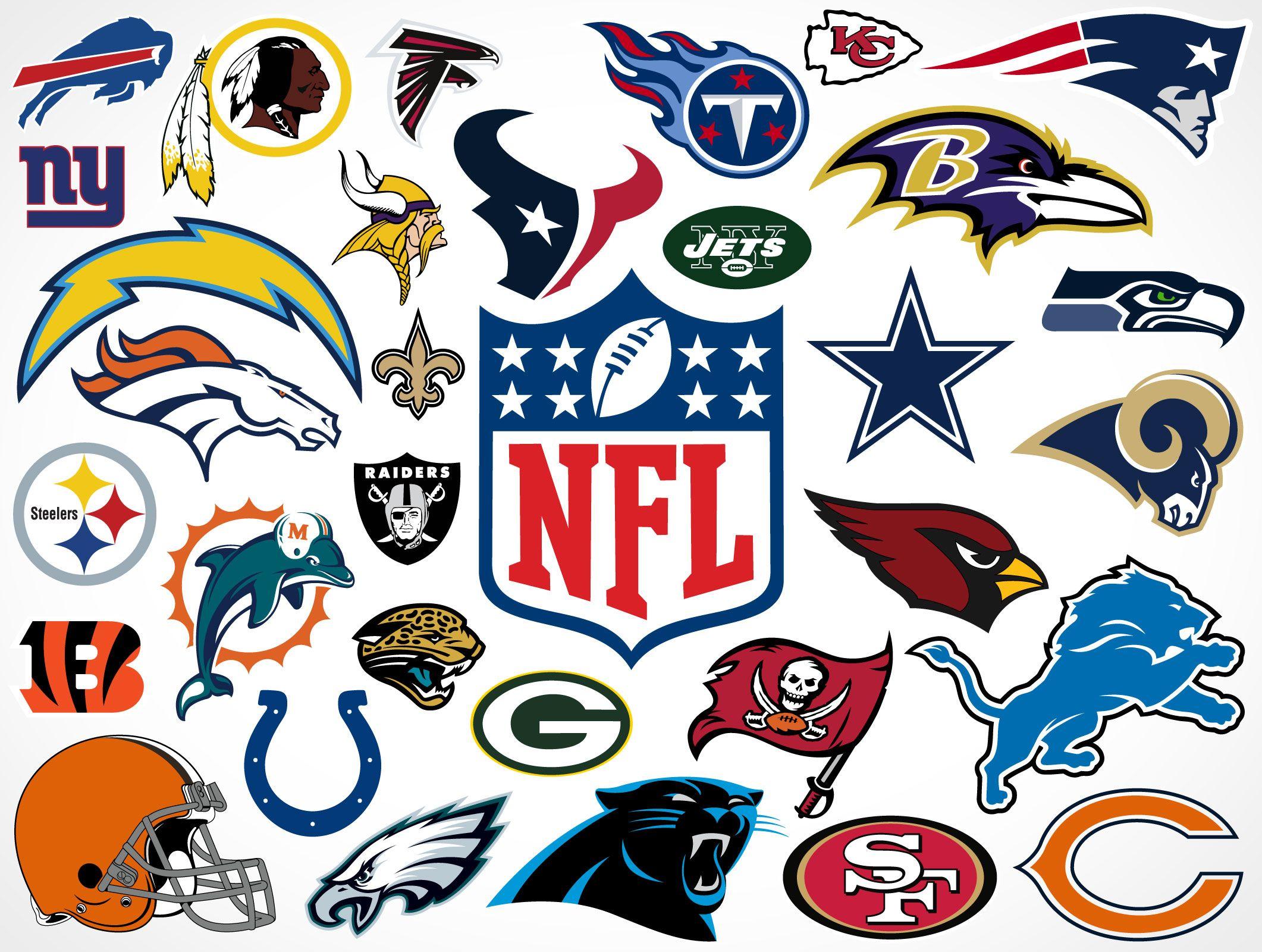 NFL Football Team Logo - National Football League Team Vector Logos • Market Your PSD Mockups ...
