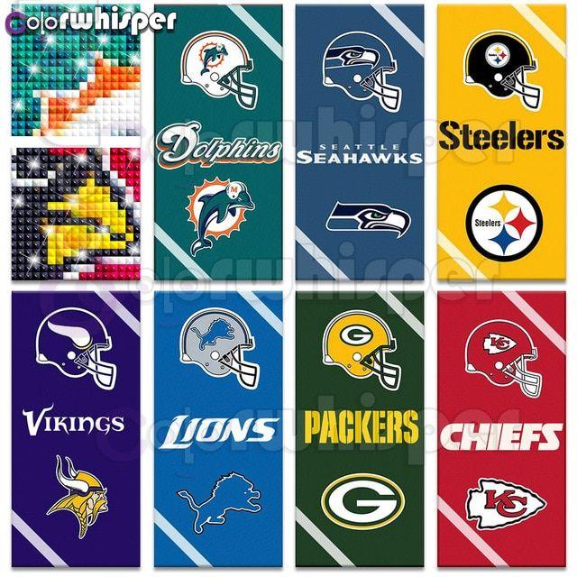 NFL Team Logo - Diamond Painting Full Square/Round Drill NFL Team Logo American ...