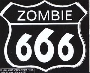 Rob Zombie Logo - 1997 Zombie 666 Original Vintage Logo Bumper Sticker Rob White ...