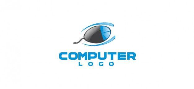 Computer Company Logo - Computer company logo vector template PSD file