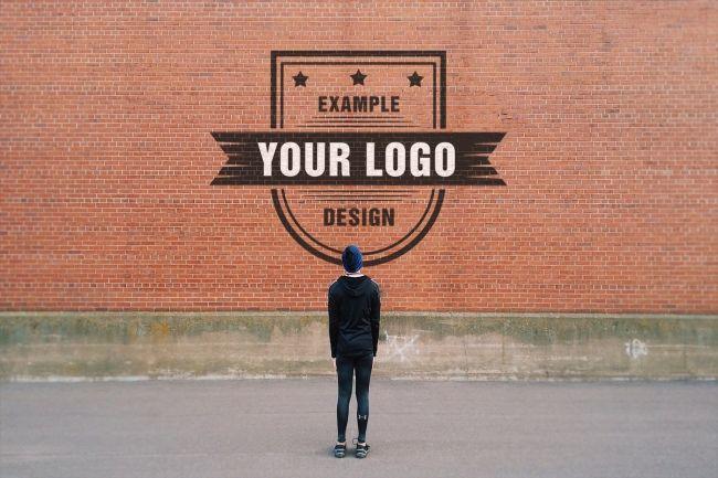 Brick Wall Logo - Logo/Graffiti on Brick Wall Effect - Mediamodifier - Free Online ...