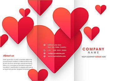 Red Romantic Company Logo - Romantic Heart Shaped Dark Green Background Red Flowers, Romantic