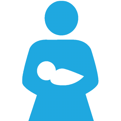 Mom and Baby Blue Logo - Helping Moms Helps Babies Program
