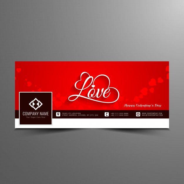 Red Romantic Company Logo - Romantic Facebook Covers – Heart Facebook Cover Designs | Entheos