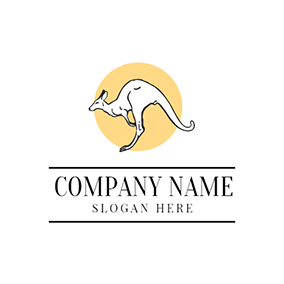 Yellow Circle Animal Logo - Free Kangaroo Logo Designs | DesignEvo Logo Maker
