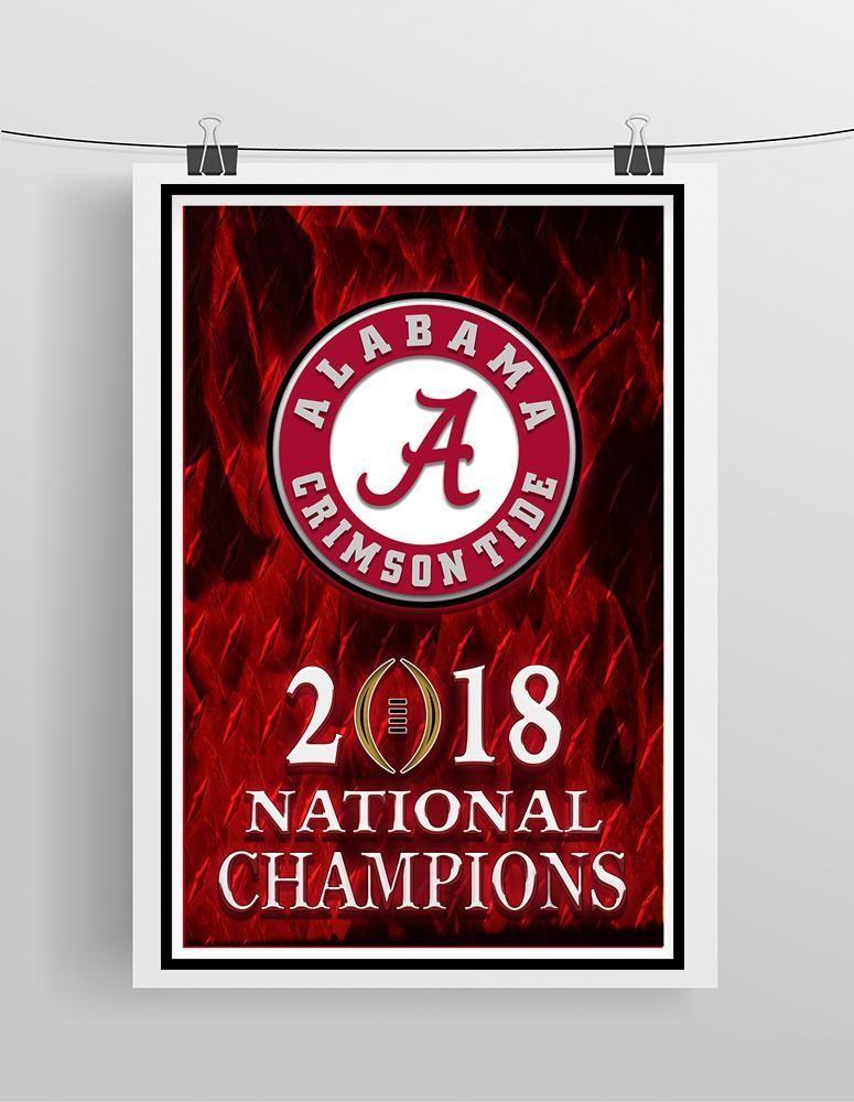2018 Tide Logo - Alabama Crimson Tide 2018 National Championship Poster, Bama Cave