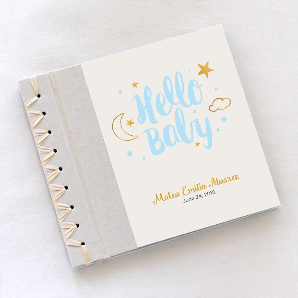 Mom and Baby Blue Logo - Personalized Baby's First Book For Two Moms Hello Baby Blue
