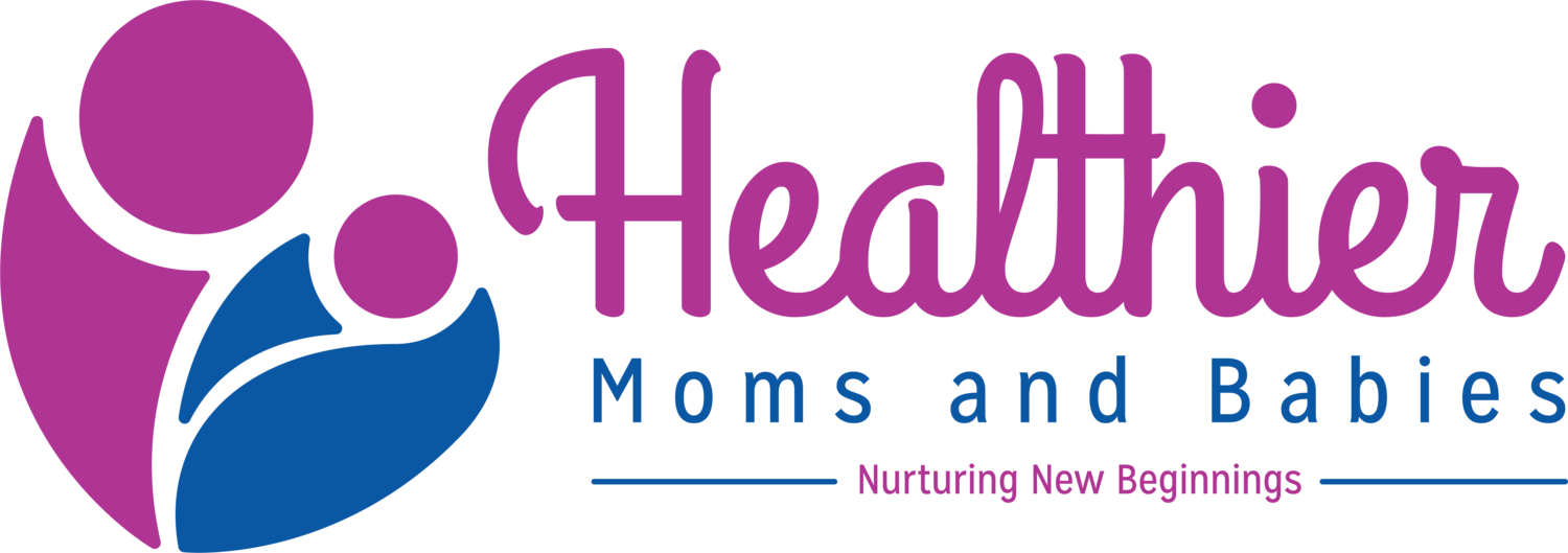 Mom and Baby Blue Logo - Healthier Moms and Babies