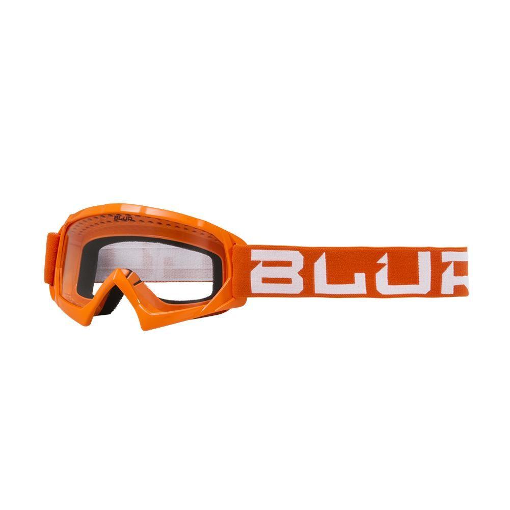 Orange and White B Logo - BLUR B-10 Youth | Orange/White – Blur Optics