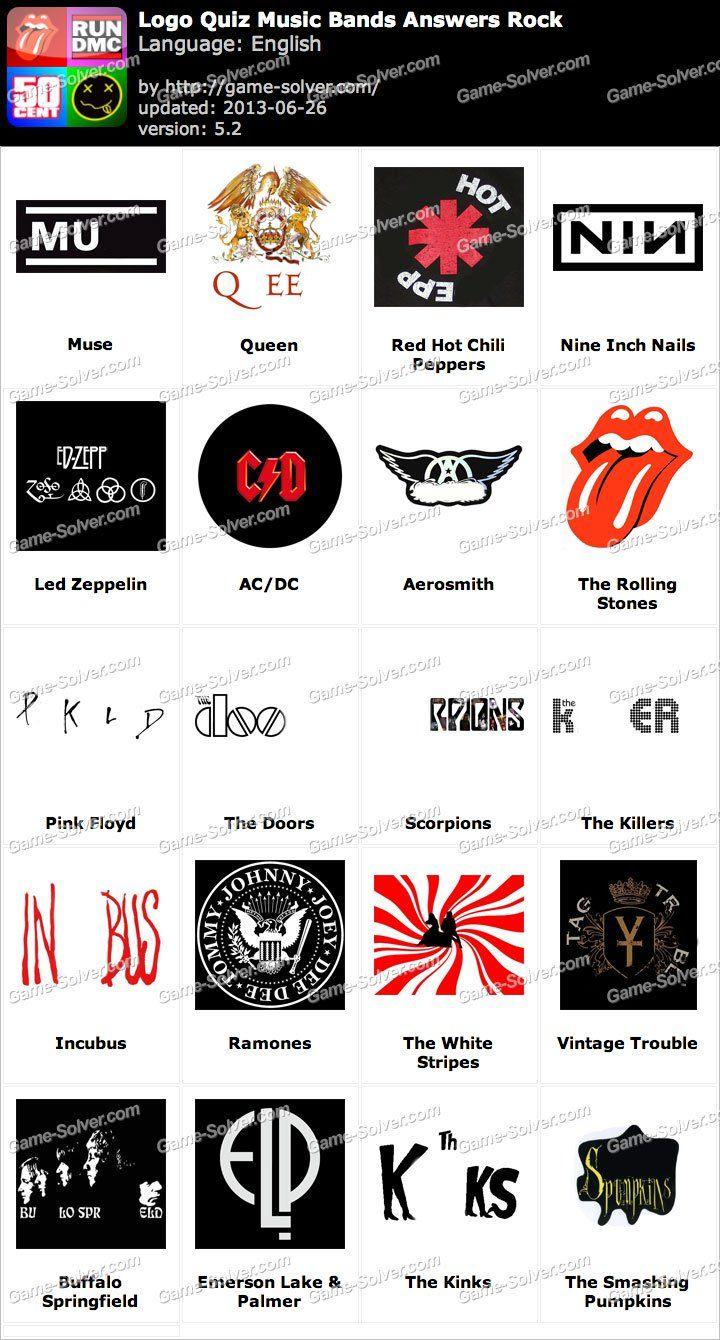Rock Band Game Logo - Logo Quiz Music Bands Answers