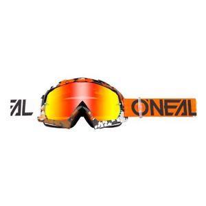 Orange and White B Logo - O'Neal B 10 Goggle Pixel MX Goggles Orange White W Radium Lens