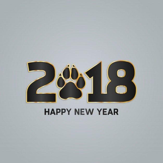 Year 2018 Logo - Grey modern new year 2018 design Vector