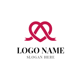 Red Romantic Company Logo - Free Wedding Logo Designs | DesignEvo Logo Maker