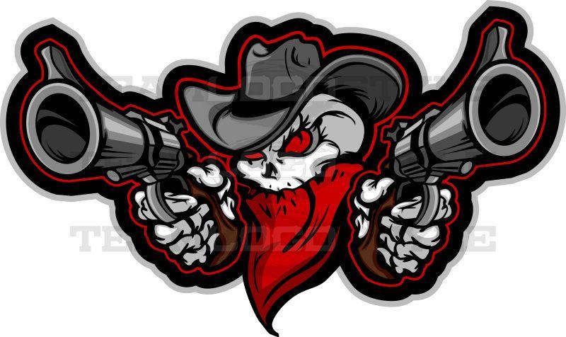 Cool Gun Logo - Outlaw Logo - Vector Clipart Outlaw