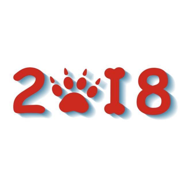 Year 2018 Logo - Chinese New Year 2018, , Typographic PNG and PSD File for Free Download