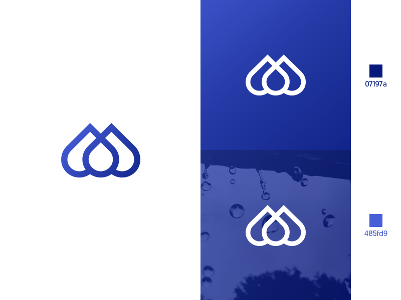 Rain Drop Logo - M + Raindrop