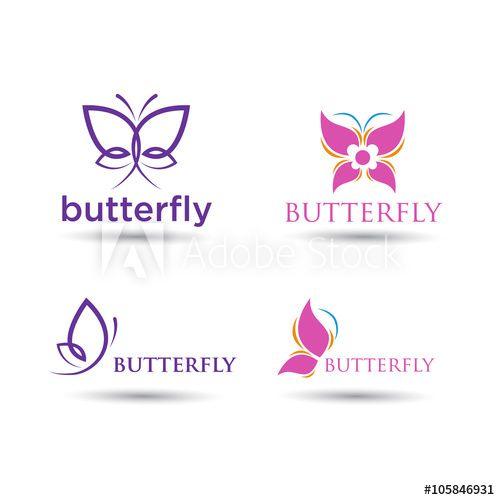 Purple Butterfly Logo - Blue - Purple Butterfly Logo - Buy this stock vector and explore ...